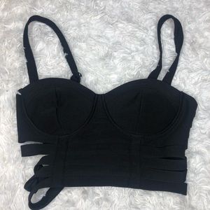 Missguided crop banded top